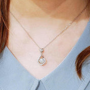 Dancing 1.0 ct Diamond Tear Drop Shaped Necklace-Evani Naomi Jewelry