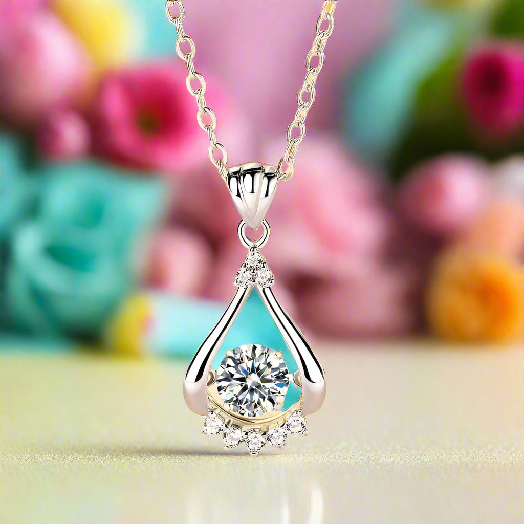 Dancing 5.0mm 0.5 ct Diamond Necklace-Evani Naomi Jewelry