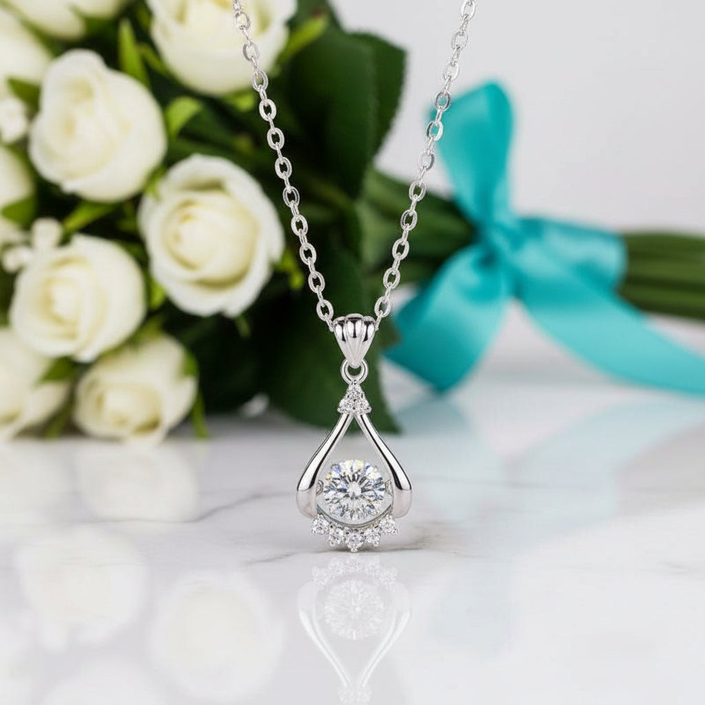 Dancing 5.0mm 0.5 ct Diamond Necklace-Evani Jewelry