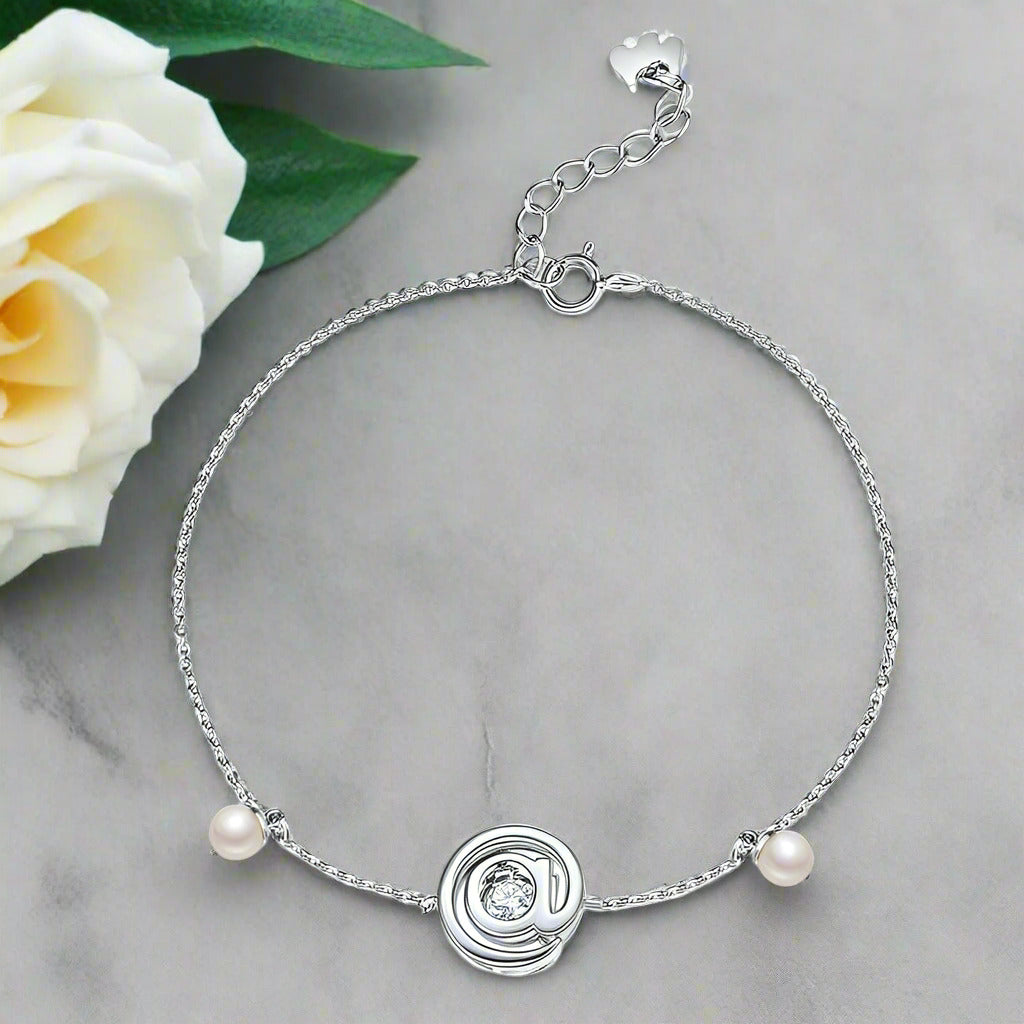 Dancing @ Symbol Diamond with Pearls Bracelet-Evani Naomi Jewelry