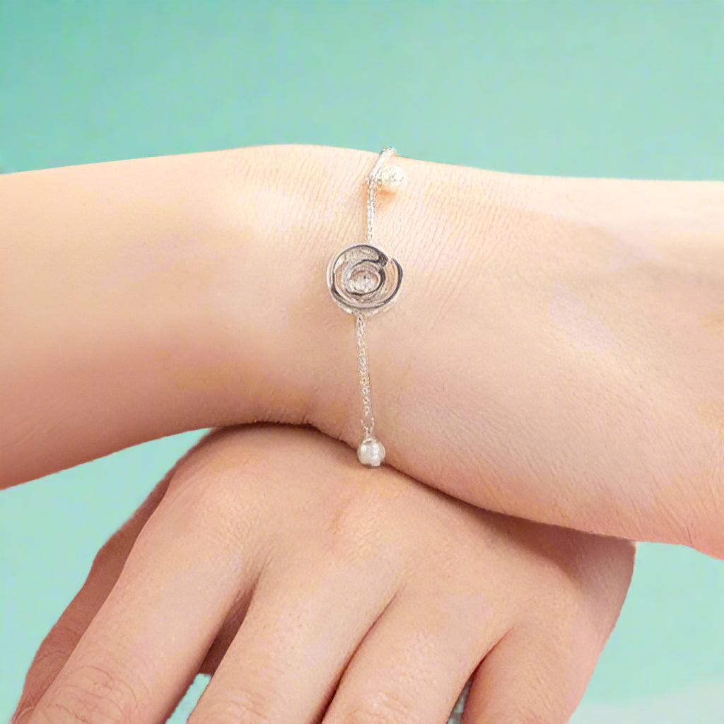 Dancing @ Symbol Diamond with Pearls Bracelet-Evani Naomi Jewelry