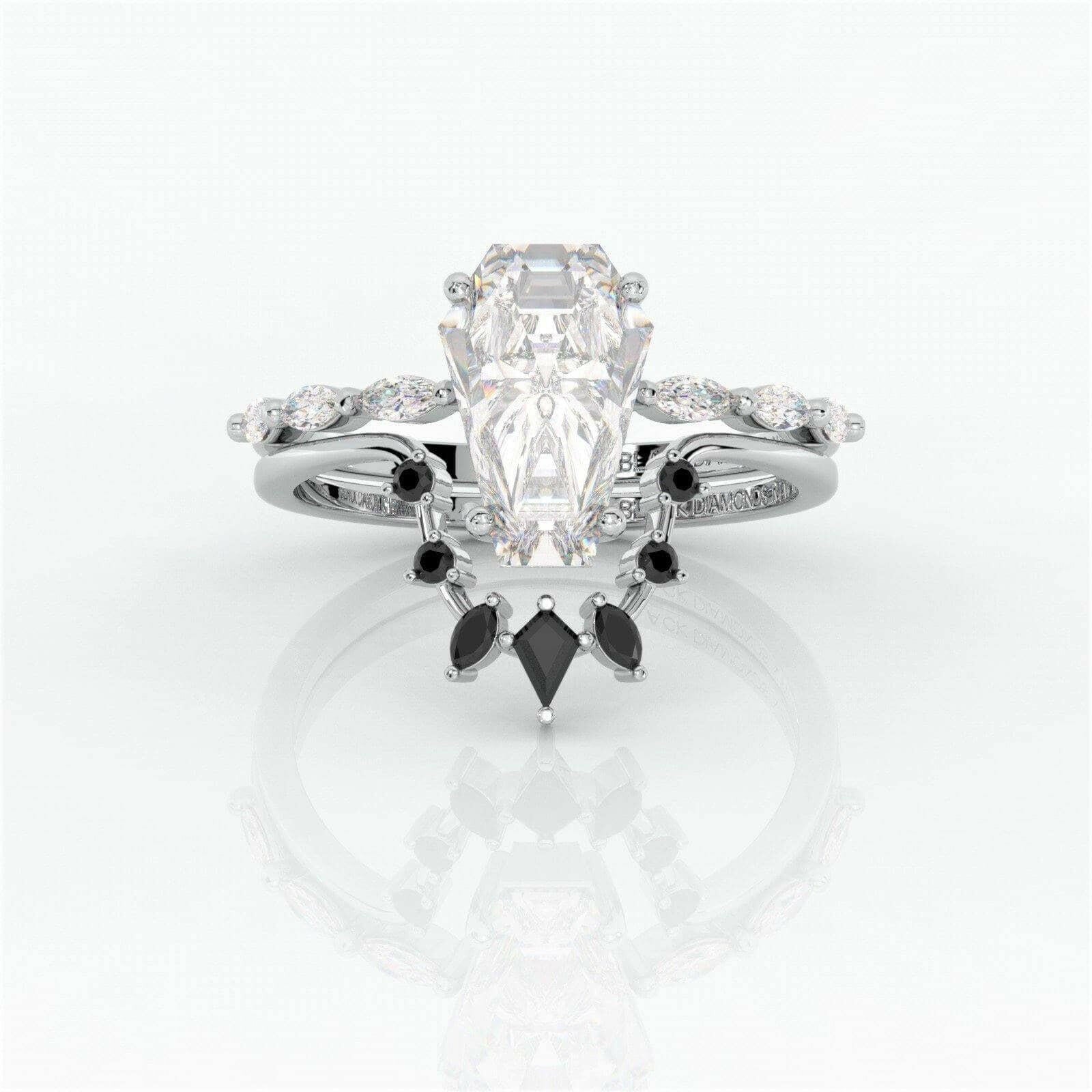 Devoted To You Gothic Rings in 14k Limited Coffin Cut Diamond-Evani Naomi Jewelry