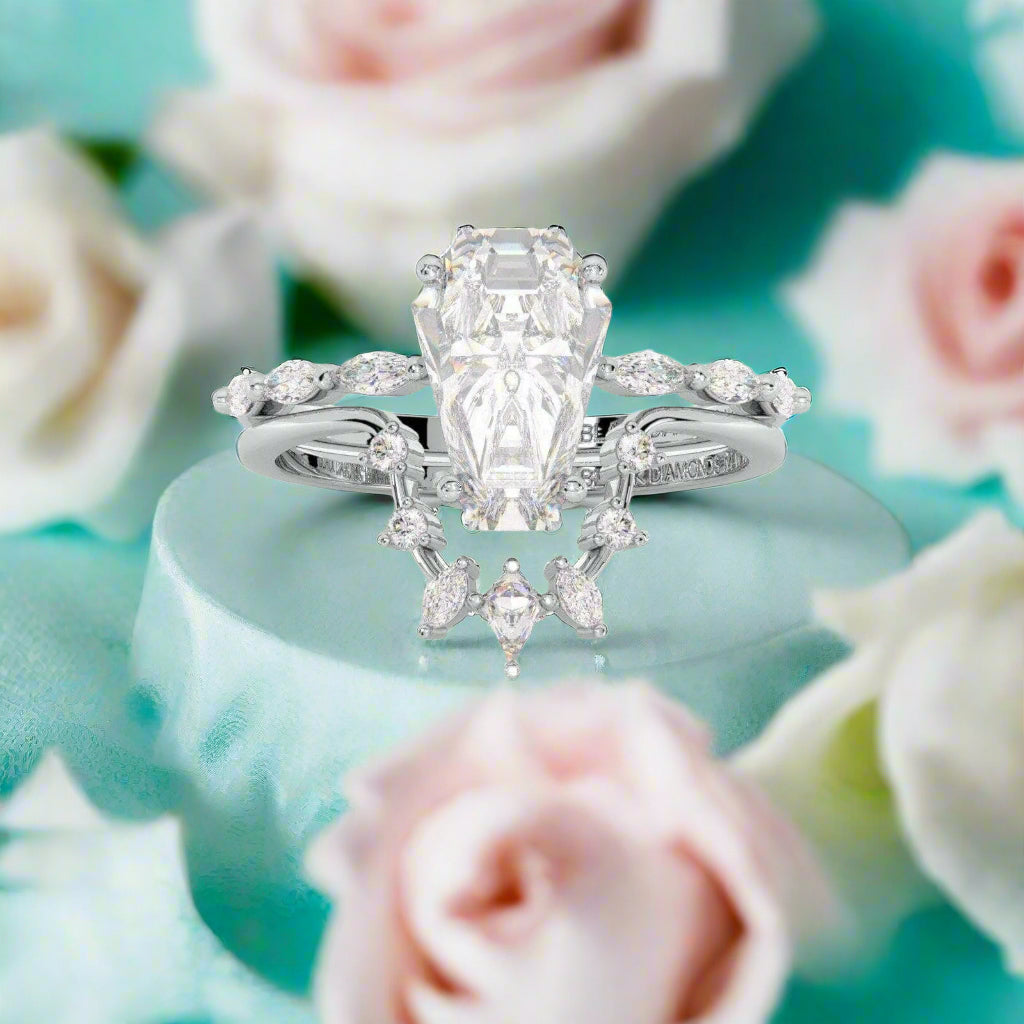 Devoted To You Gothic Rings in 14k Limited Coffin Cut Diamond-Evani Naomi Jewelry
