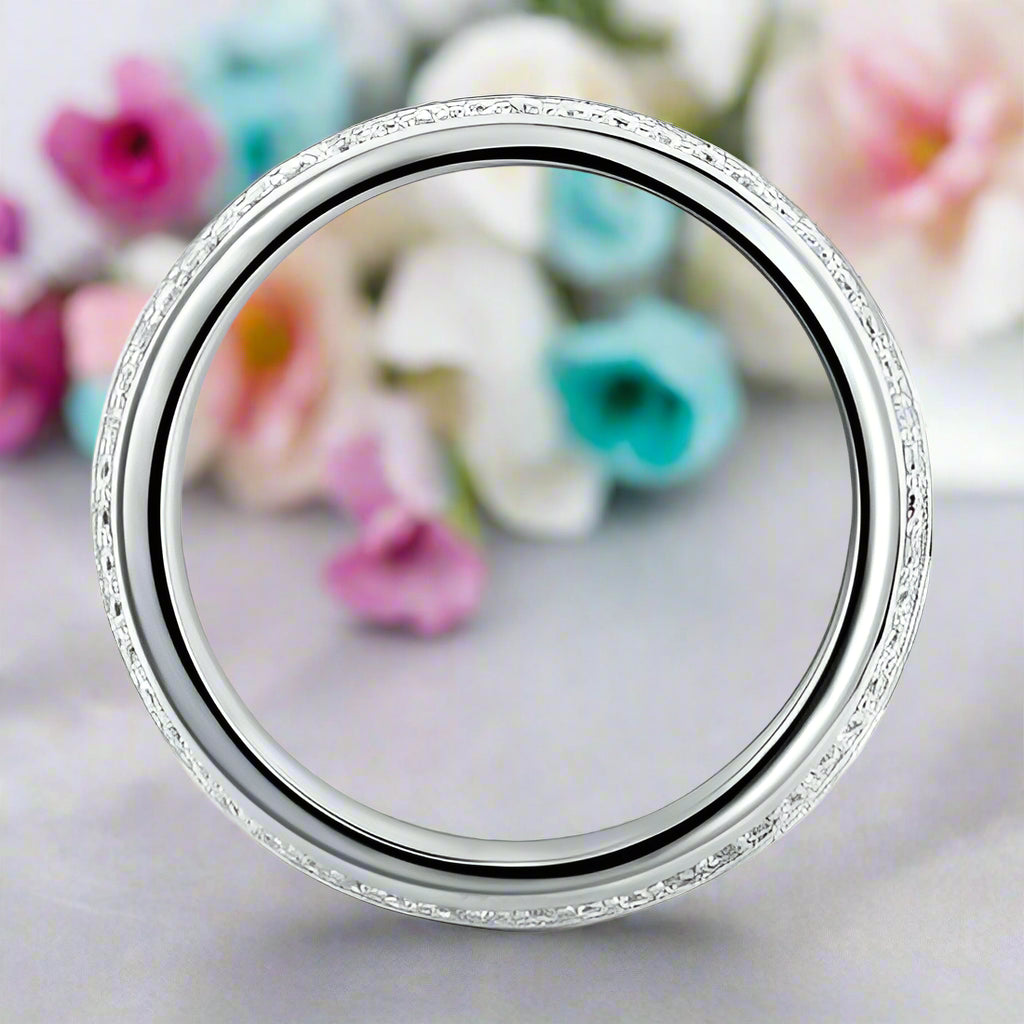 Double Inlay Diamond Wedding Band-Evani Naomi Jewelry