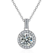Elegant 1.0 ct Round-cut Diamond Necklace-Evani Naomi Jewelry