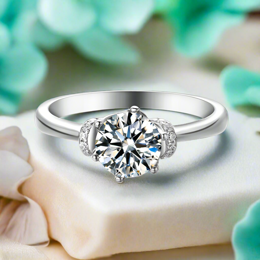 Elegant 1.00 ct Diamond Crown Engagement Ring-Evani Jewelry