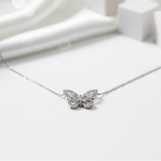 Elegant Double-Butterfly Diamond Necklace-Evani Jewelry