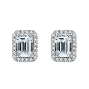 Emerald-cut 1.0 ct Diamond Halo Jewelry Set-Evani Naomi Jewelry