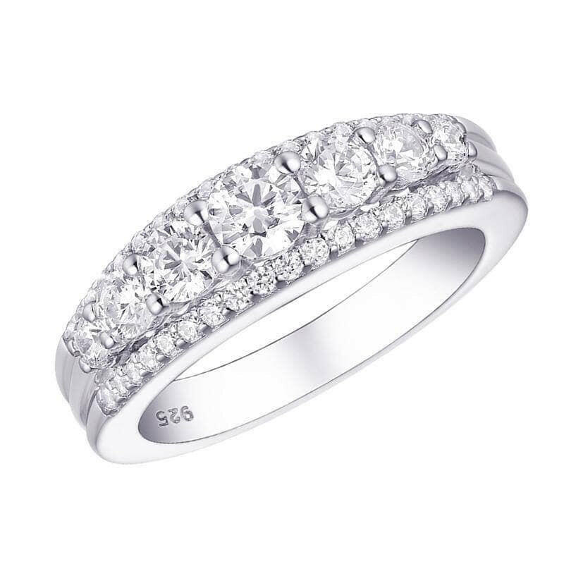 Flash Sale- 1.2 Ct Clear Round Diamond Stone Ring-Evani Naomi Jewelry