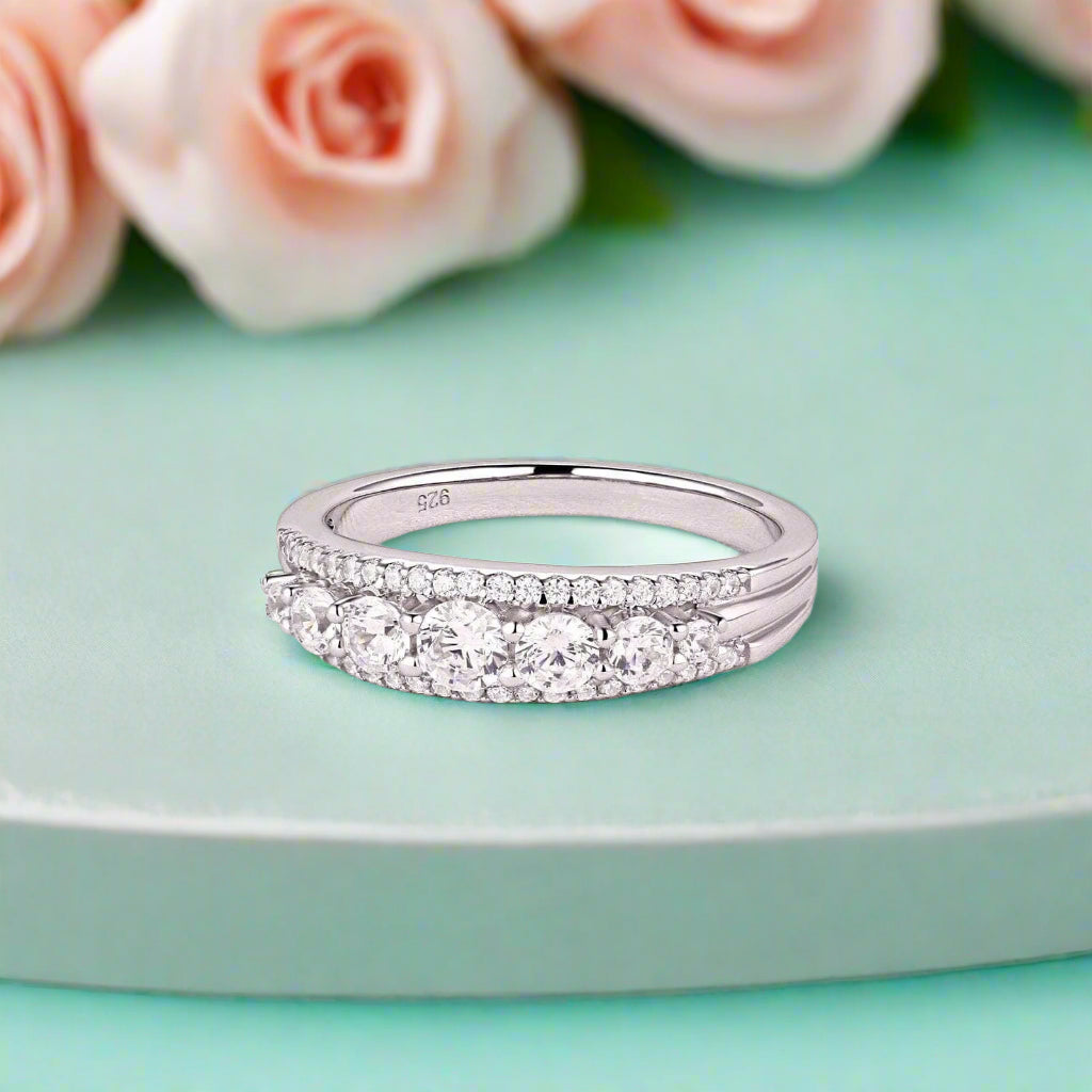 Flash Sale- 1.2 Ct Clear Round Diamond Stone Ring-Evani Naomi Jewelry