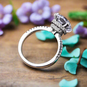 Flash Sale- 3.2 ct Cushion Cut Diamond Engagement Ring-Evani Naomi Jewelry