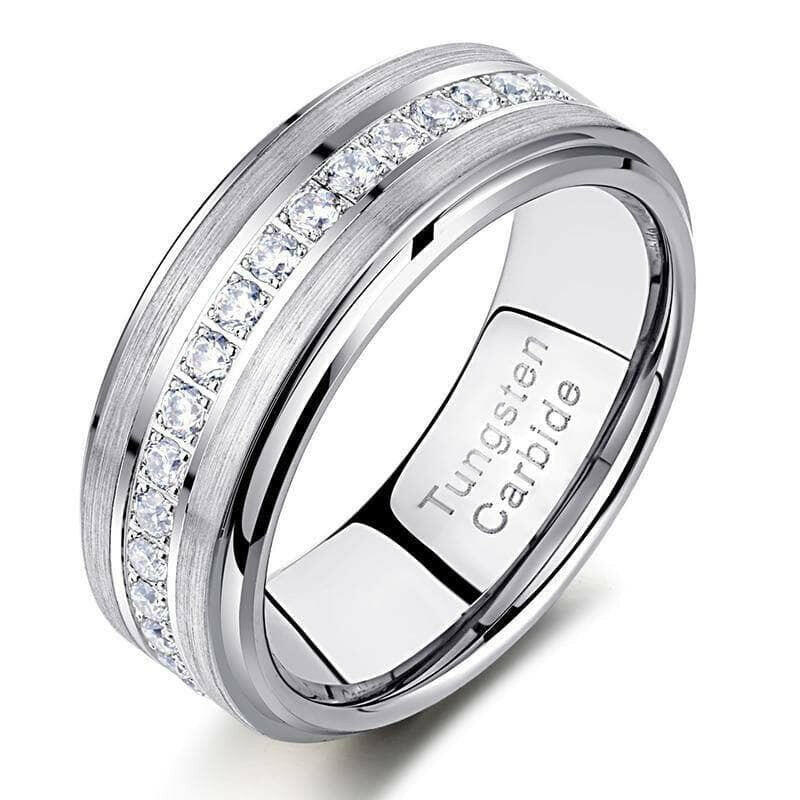 Flash Sale- 8mm Tungsten Carbide Men's Wedding Band-Evani Naomi Jewelry