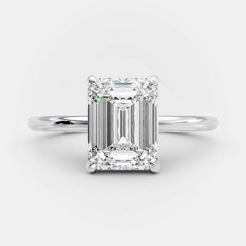 Flash Sale- Classic 3.3 ct Emerald Cut Diamond Engagement Ring-Evani Naomi Jewelry
