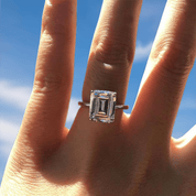 Flash Sale- Classic 3.3 ct Emerald Cut Diamond Engagement Ring-Evani Naomi Jewelry