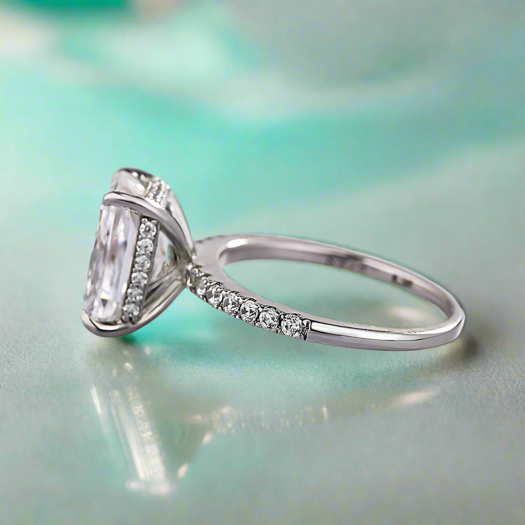 Flash Sale- Classic 3.5 ct Radiant Cut Certified Diamond Engagement Ring-Evani Naomi Jewelry