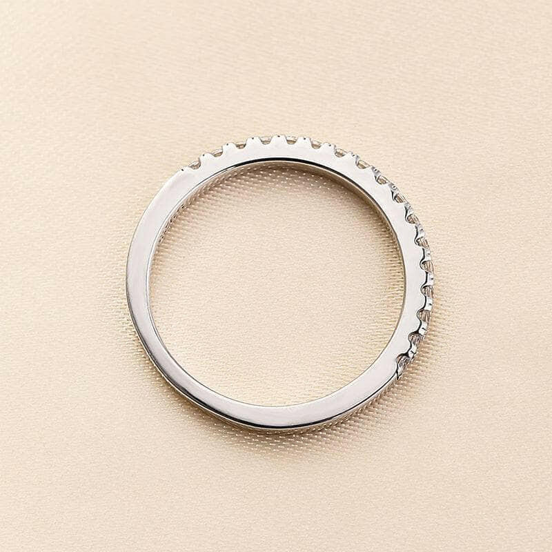 Flash Sale- Classic Thin Half Eternity Women's Wedding Band-Evani Naomi Jewelry