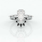 Flash Sale- Devoted To You Gothic Wedding Rings in Coffin Cut Diamond-Evani Naomi Jewelry