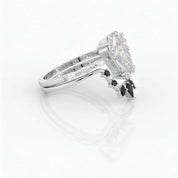 Flash Sale- Devoted To You Gothic Wedding Rings in Coffin Cut Diamond-Evani Naomi Jewelry