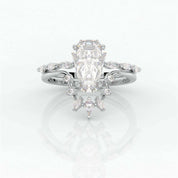Flash Sale- Devoted To You Gothic Wedding Rings in Coffin Cut Diamond-Evani Naomi Jewelry