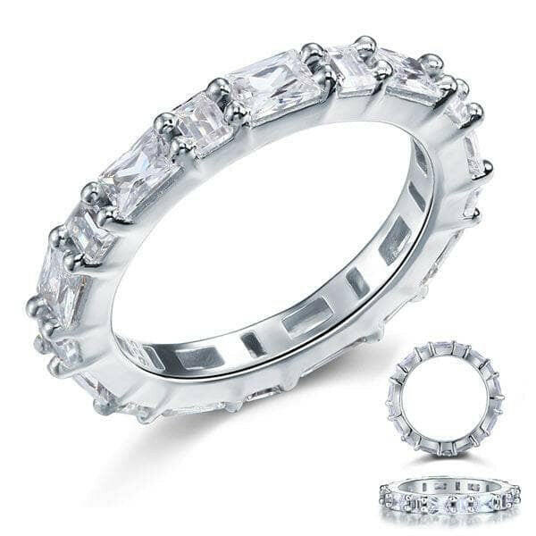 Flash Sale- EVN Diamond Emerald Cut Wedding Band-Evani Naomi Jewelry