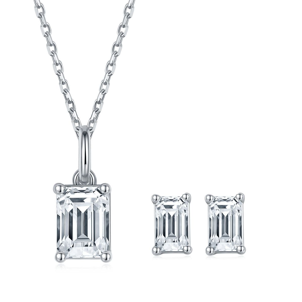 Flash Sale- Emerald Cut 0.5 ct Diamond Earrings-Evani Naomi Jewelry