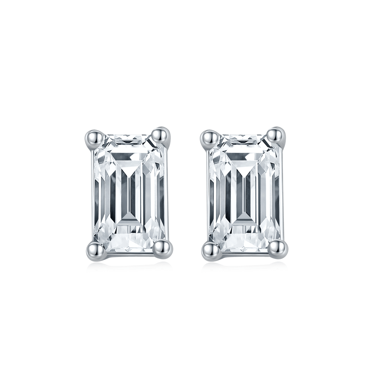 Flash Sale- Emerald Cut 0.5 ct Diamond Earrings-Evani Naomi Jewelry