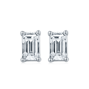 Flash Sale- Emerald Cut 0.5 ct Diamond Earrings-Evani Naomi Jewelry