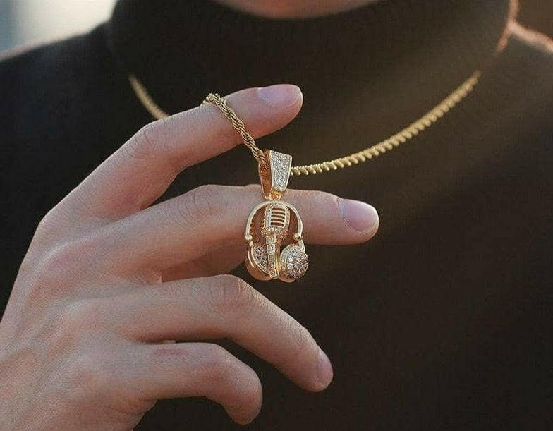 Flash Sale- Headset & Microphone Hip-Hop Necklace-Evani Naomi Jewelry