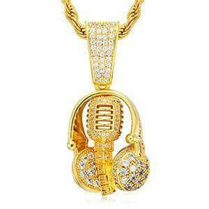 Flash Sale- Headset & Microphone Hip-Hop Necklace-Evani Naomi Jewelry