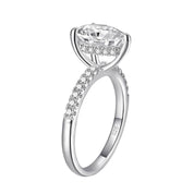 Flash Sale- Pear Cut 4 ct Diamond Engagement Ring-Evani Naomi Jewelry