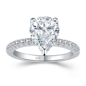 Flash Sale- Pear Cut 4 ct Diamond Engagement Ring-Evani Naomi Jewelry