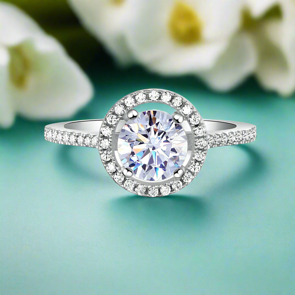 Flash Sale- Round Cut 1.25 Ct Diamond Engagement Ring-Evani Naomi Jewelry