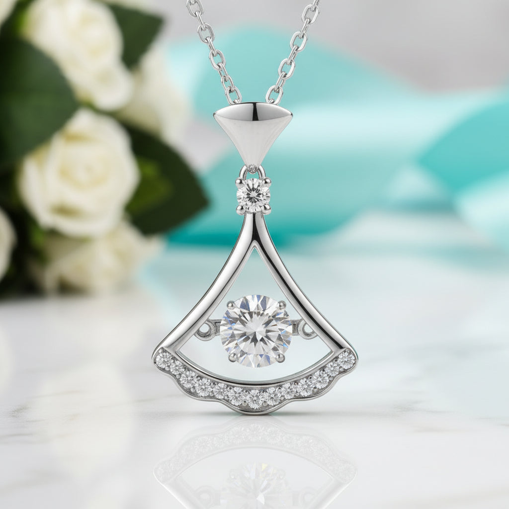 Gorgeous 0.5 ct Dancing Diamond Dress Necklace-Evani Jewelry