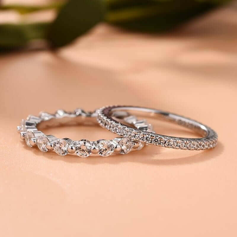Gorgeous Radiant Cut 5.5ct Diamond 3pc Bridal Set-Evani Naomi Jewelry