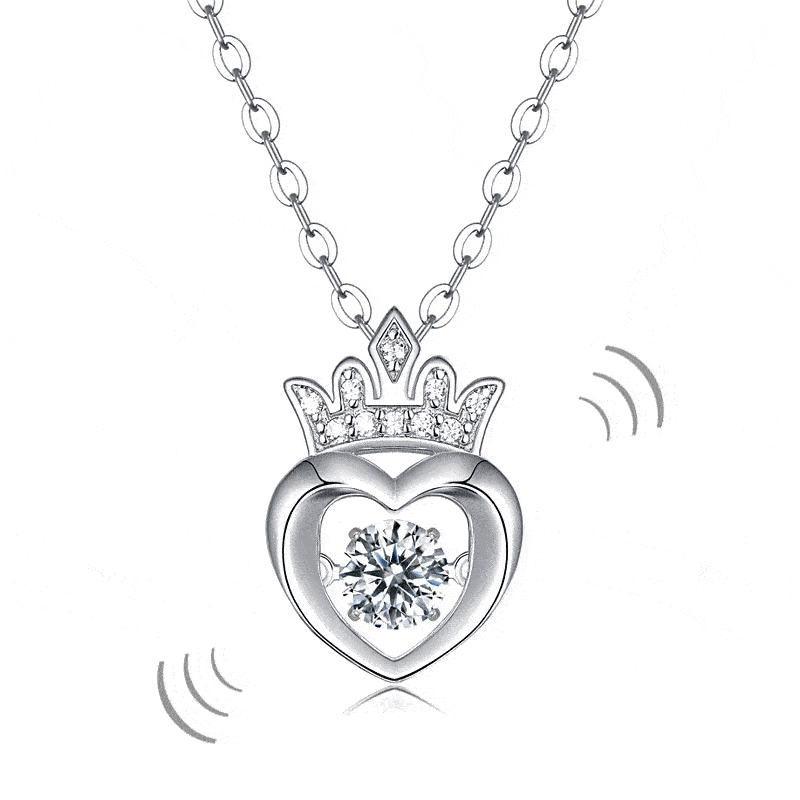 Heart Crown 0.4 ct Twinkle Diamond Necklace-Evani Naomi Jewelry