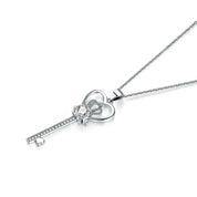 Heart, Crown & Key 1.25 ct Diamond Necklace-Evani Naomi Jewelry