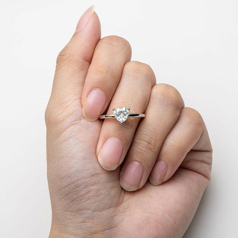 Heart-cut 1.00 ct Diamond Engagement Ring-Evani Naomi Jewelry