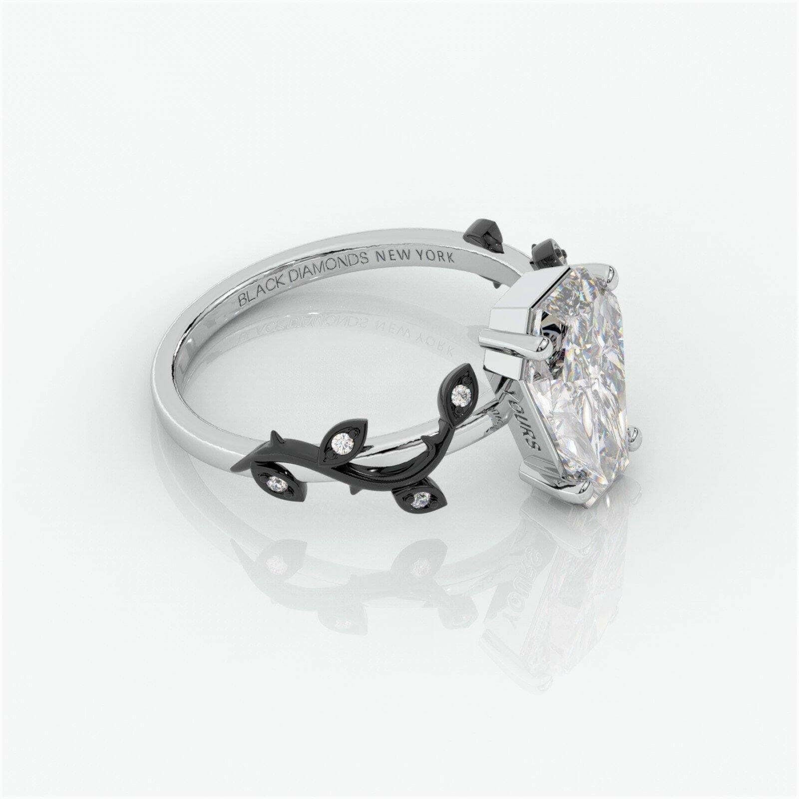 Hell and Back Gothic Engagement Rings in 14k Gold Limited Coffin Cut Diamond-Evani Naomi Jewelry