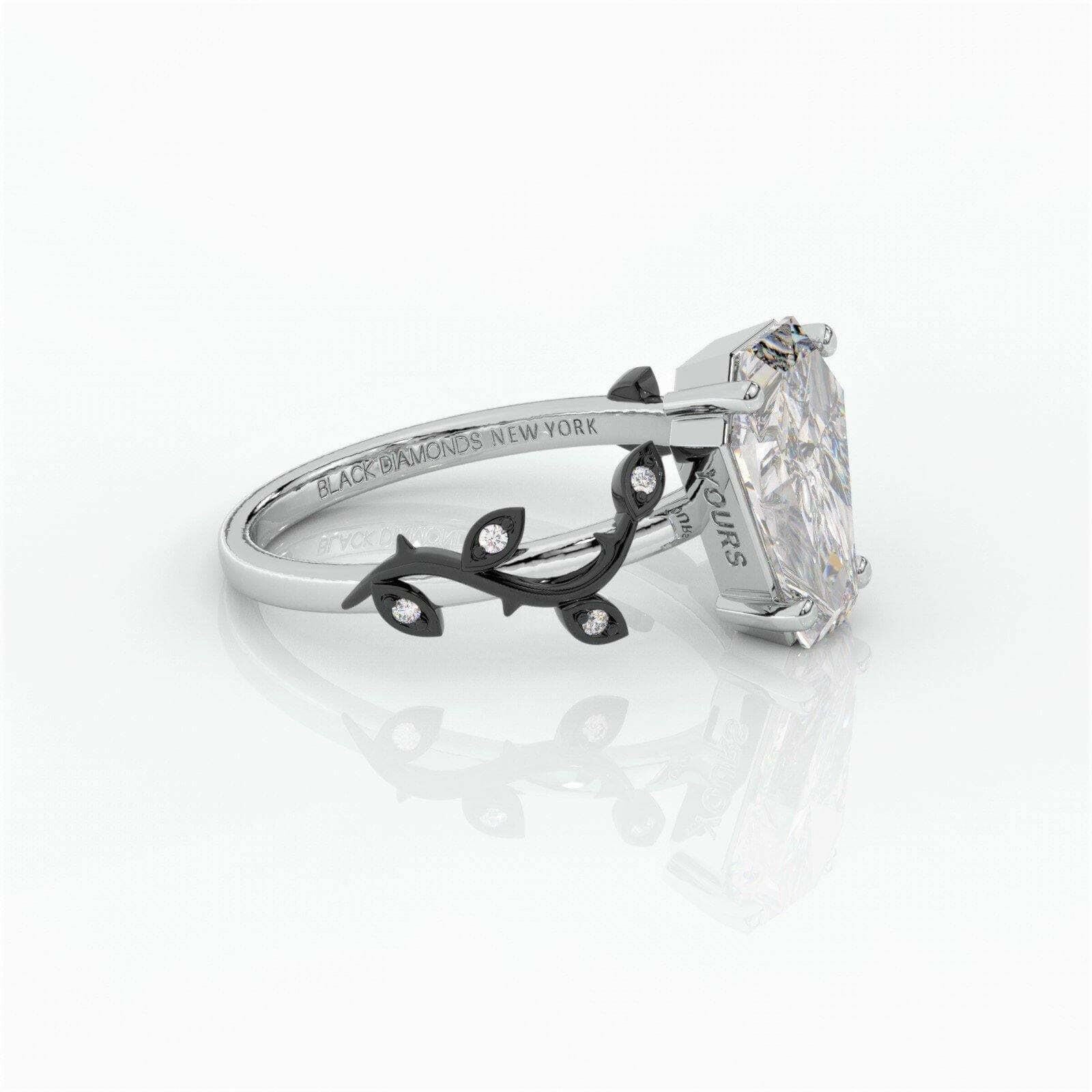 Hell and Back Gothic Engagement Rings in 14k Gold Limited Coffin Cut Diamond-Evani Naomi Jewelry
