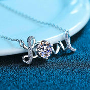LOVE Word with 1.0 ct Diamond Necklace-Evani Naomi Jewelry