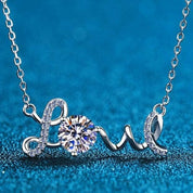 LOVE Word with 1.0 ct Diamond Necklace-Evani Naomi Jewelry