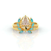 Light Mage Ring Set- Video Game Inspired Rings in 14k Rose Gold-Evani Naomi Jewelry