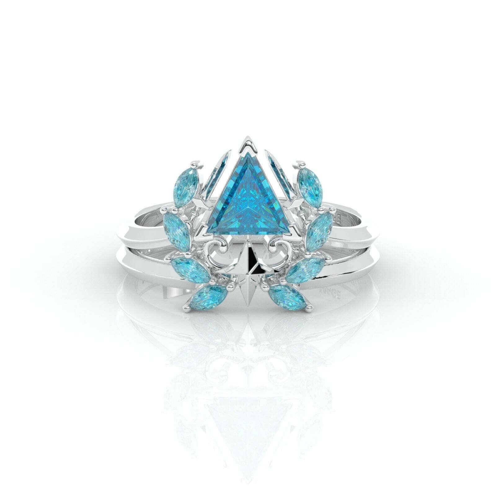Light Mage Ring Set- Video Game Inspired Rings in 14k Rose Gold-Evani Naomi Jewelry