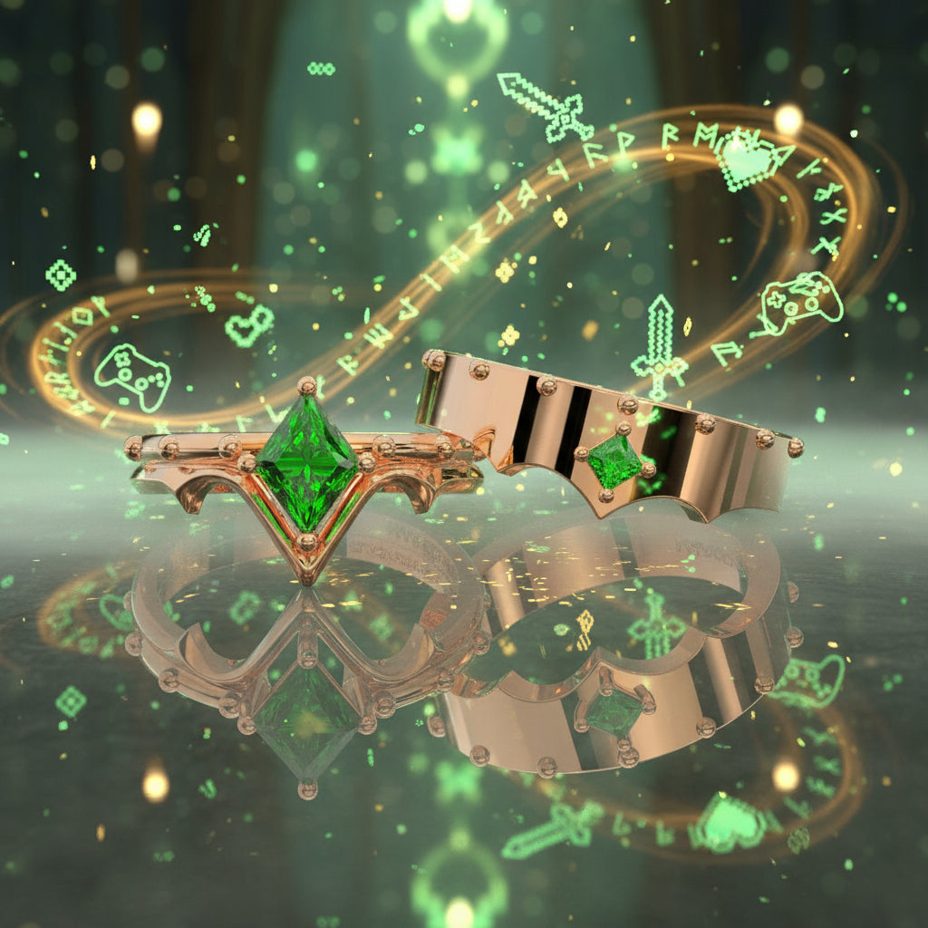 Marksman's Ring (Unisex)- Video Game Inspired Rings in 14k Yellow Gold-Evani Naomi Jewelry