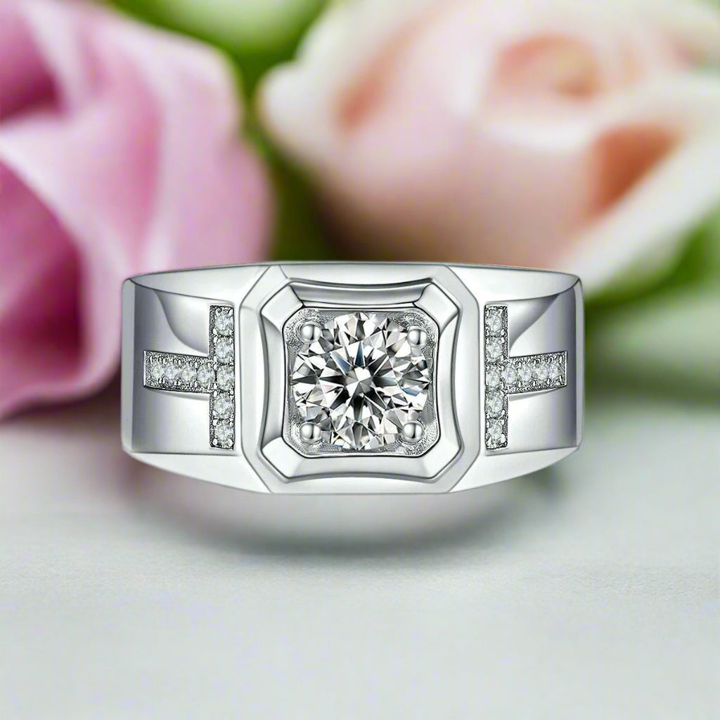 Men's 1.0 ct Diamond Band with Channel Setting-Evani Jewelry