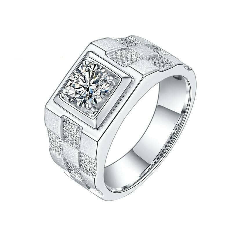 Men's 1.0 ct Diamond Cube Style Ring-Evani Naomi Jewelry
