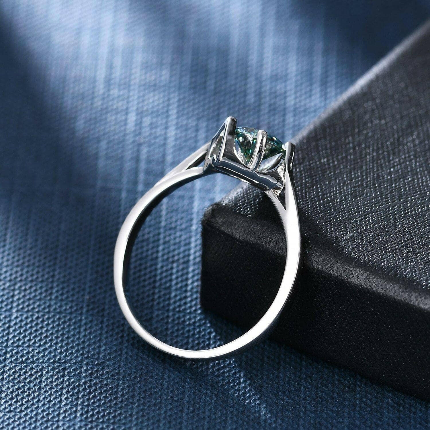 Modern Bypass 1.00 ct Round Diamond Engagement Ring-Evani Naomi Jewelry