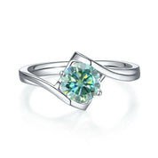 Modern Bypass 1.00 ct Round Diamond Engagement Ring-Evani Naomi Jewelry