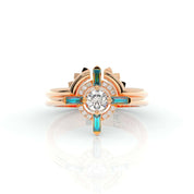 Outlaw's Ring Set- Video Game Inspired Rings in 14k Yellow Gold-Evani Naomi Jewelry