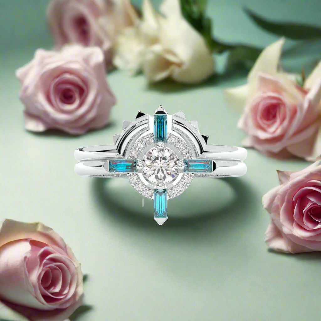 Outlaw's Ring Set- Video Game Inspired Rings in 14k Yellow Gold-Evani Naomi Jewelry